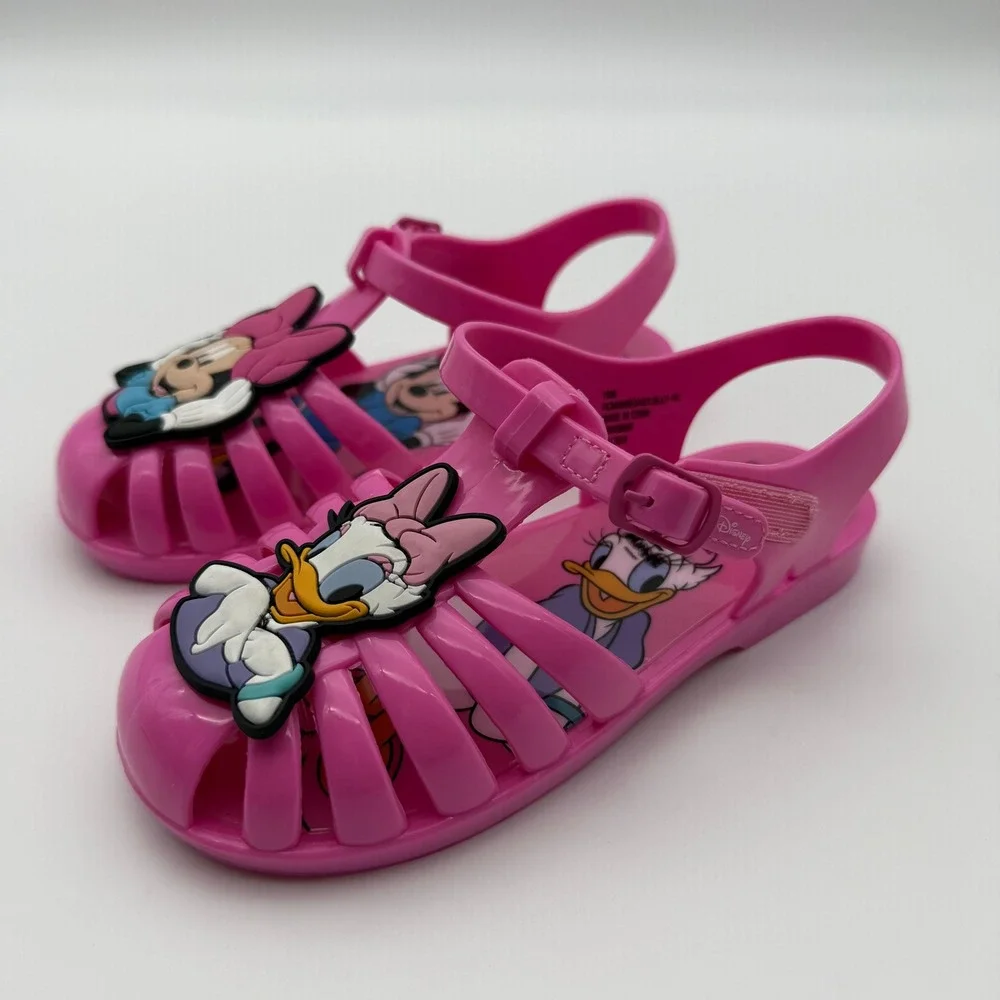 Harper Canyon Disney Minnie Mouse Daisy Duck Pink Jelly Sandals Girls Size 10M